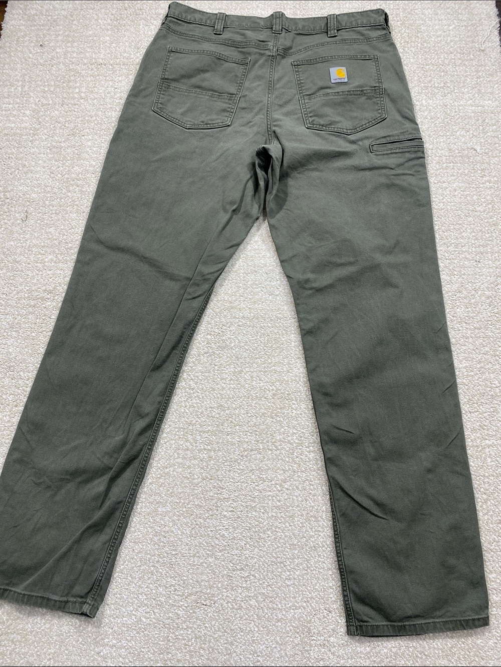Carhartt Men's Olive Green Straight Fit Work Pants Size 36/34 straight cut relax - Picture 7 of 16